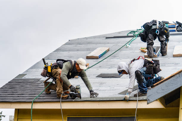 Professional Gutter Installation technician working in Copalis Beach, WA